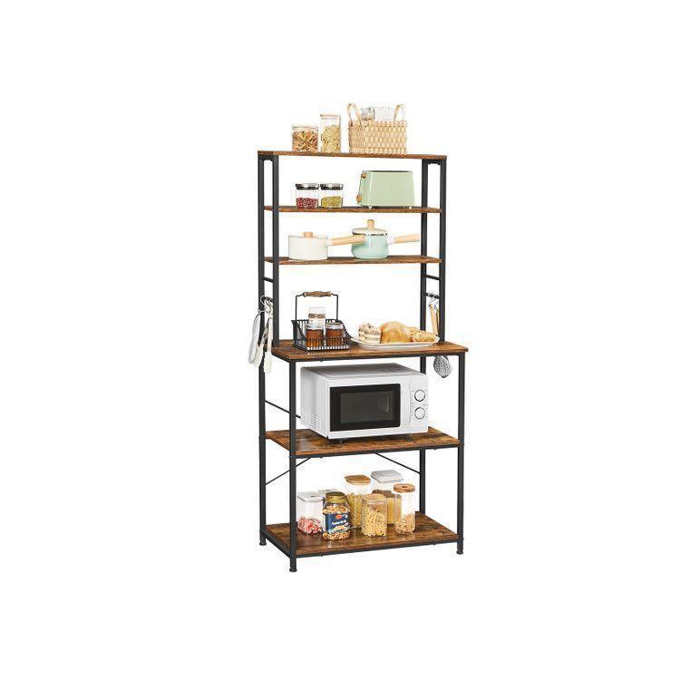 Baker's Rack Rustic Brown and Black FredCo