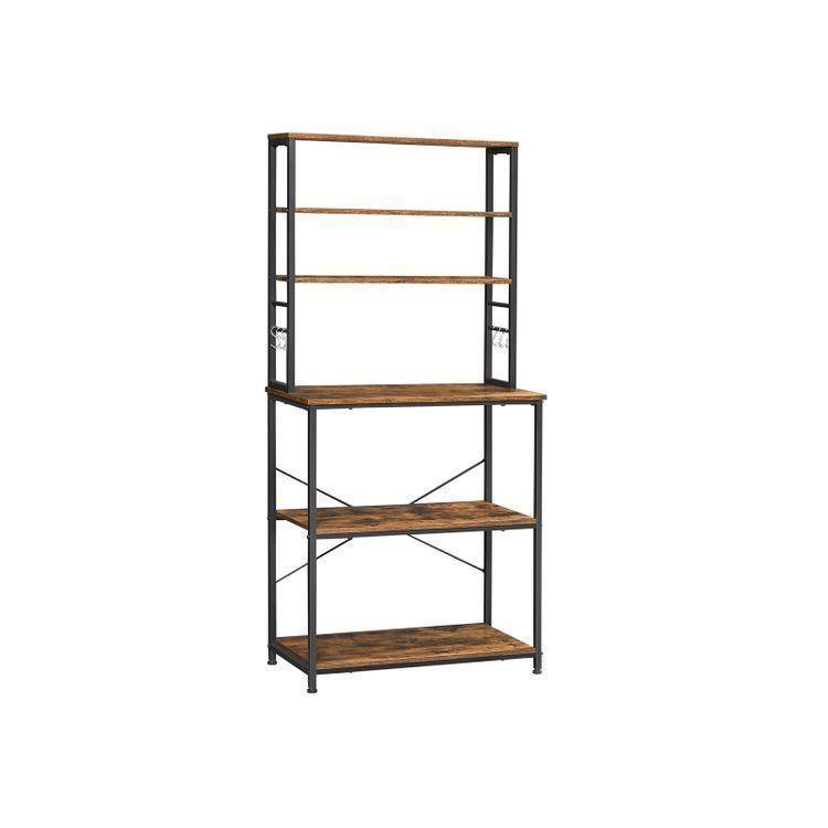 Baker's Rack Rustic Brown and Black FredCo