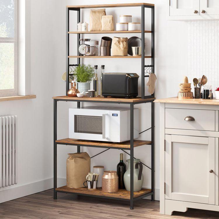 Baker's Rack Rustic Brown and Black FredCo