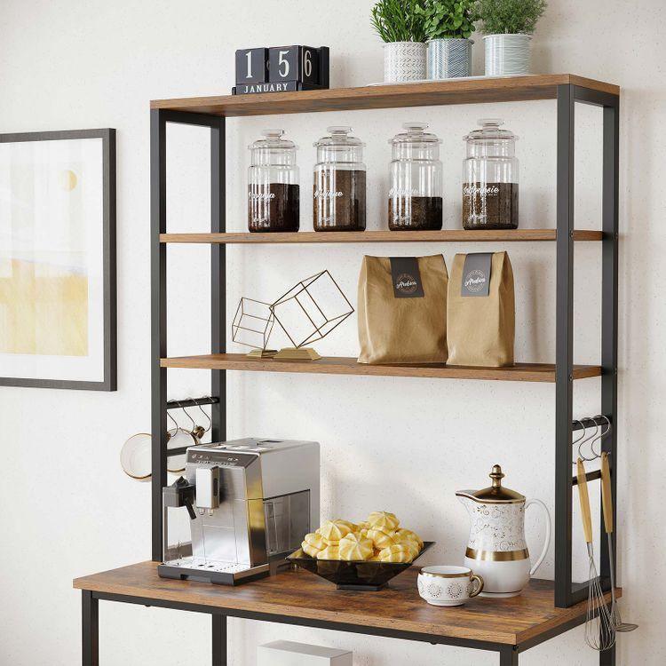 Baker's Rack Rustic Brown and Black FredCo