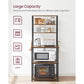 Baker's Rack with Shelves & Hooks 65" Rustic Brown FredCo