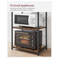 Baker's Rack with Shelves & Hooks 65" Rustic Brown FredCo
