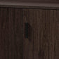 Baldor Modern and Contemporary Dark Brown Finished Wood 3-Door Shoe Cabinet FredCo