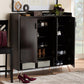 Baldor Modern and Contemporary Dark Brown Finished Wood 3-Door Shoe Cabinet FredCo