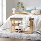 Bamboo 2-Tier Shoe Bench Gray FredCo