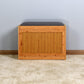 Bamboo Bench Storage Shoe Rack with Foldable Shelf 24.8 x 11.6 x 18.9 inch W40934119 FredCo