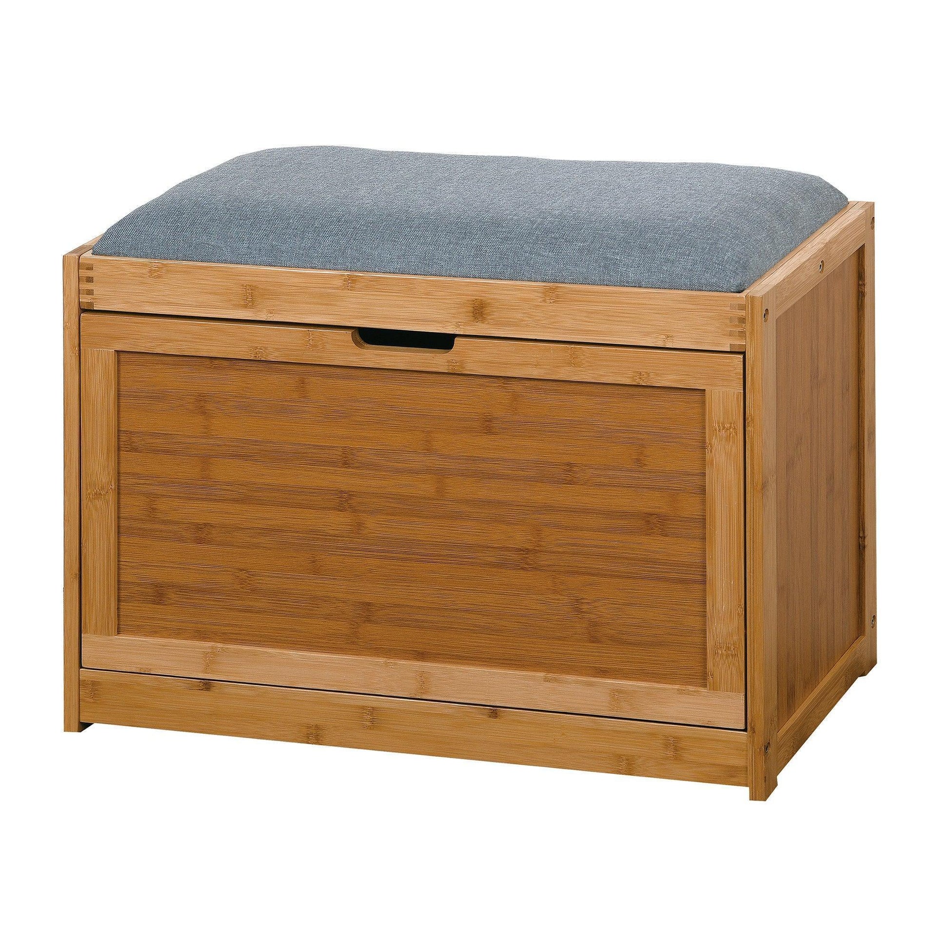 Bamboo Bench Storage Shoe Rack with Foldable Shelf 24.8 x 11.6 x 18.9 inch W40934119 FredCo