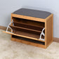 Bamboo Bench Storage Shoe Rack with Foldable Shelf 24.8 x 11.6 x 18.9 inch W40934119 FredCo