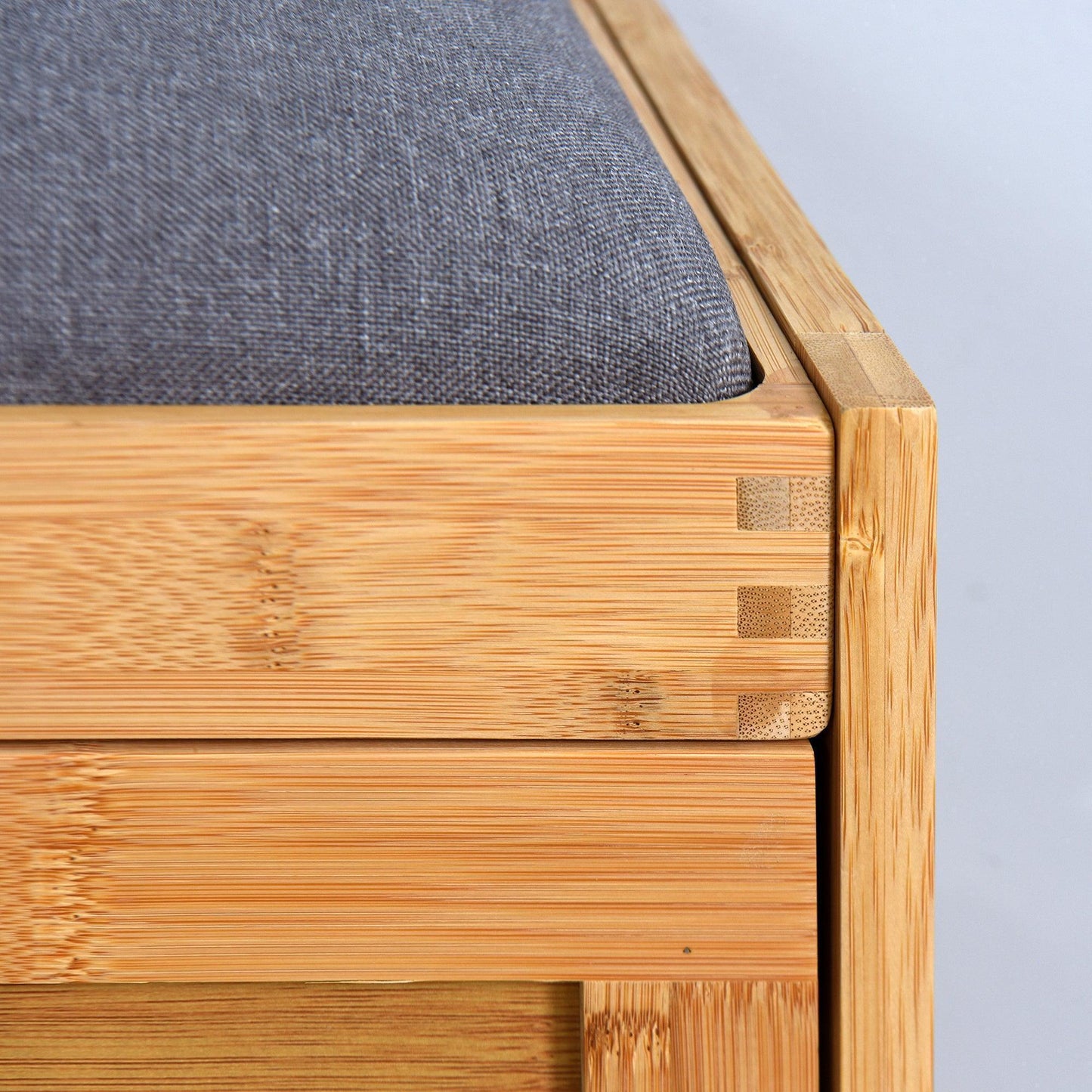 Bamboo Bench Storage Shoe Rack with Foldable Shelf 24.8 x 11.6 x 18.9 inch W40934119 FredCo