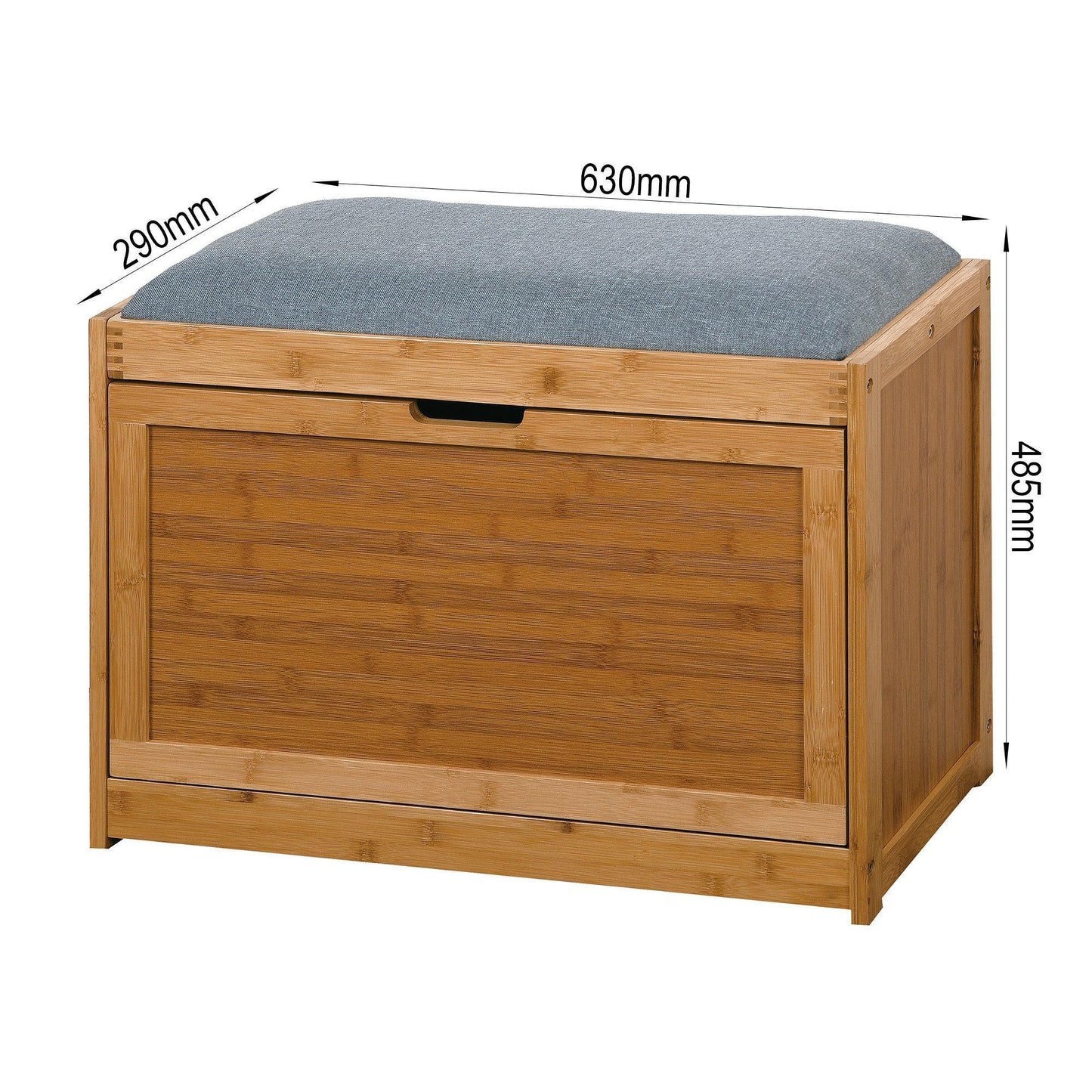 Bamboo Bench Storage Shoe Rack with Foldable Shelf 24.8 x 11.6 x 18.9 inch W40934119 FredCo