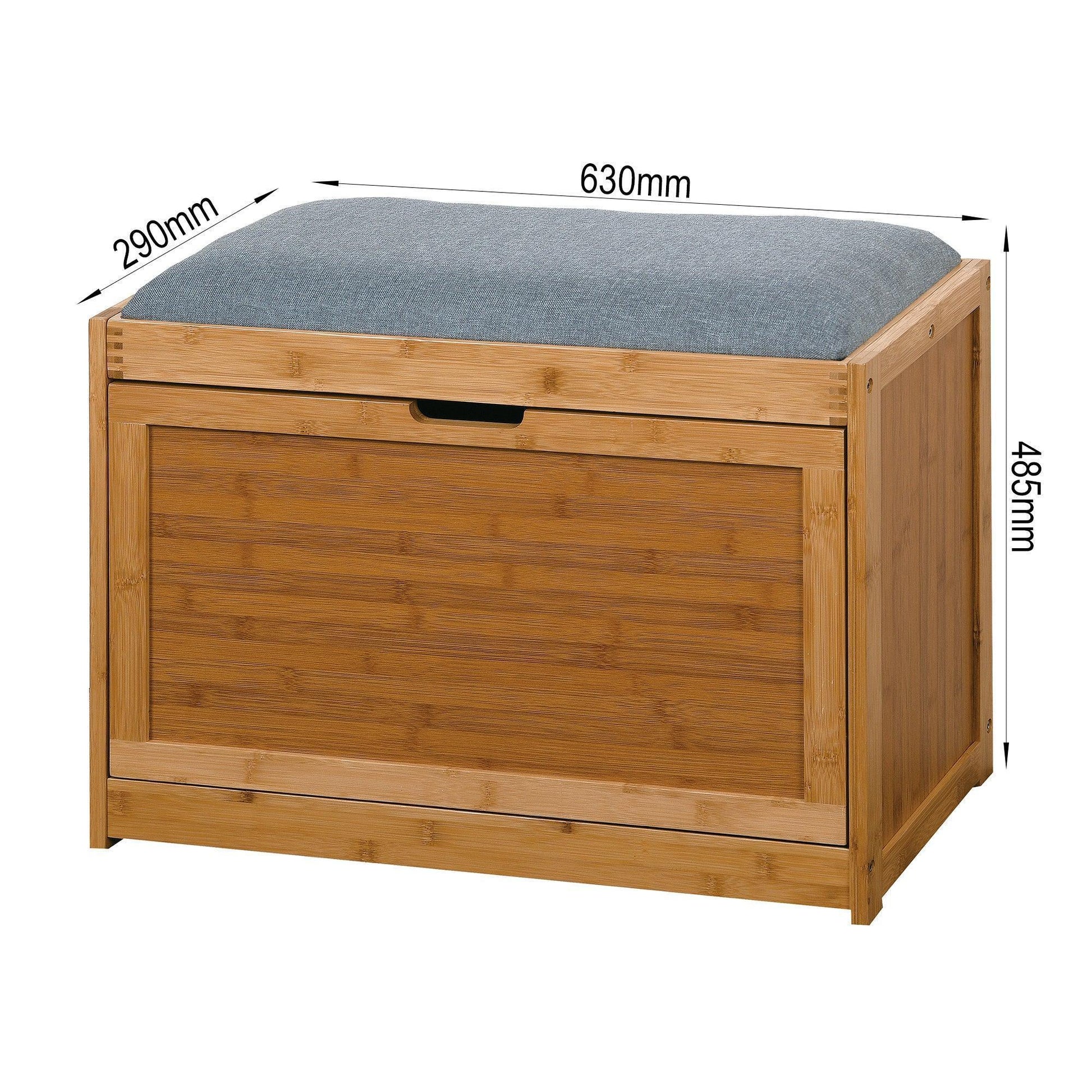Bamboo Bench Storage Shoe Rack with Foldable Shelf 24.8 x 11.6 x 18.9 inch W40934119 FredCo