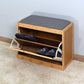 Bamboo Bench Storage Shoe Rack with Foldable Shelf 24.8 x 11.6 x 18.9 inch W40934119 FredCo