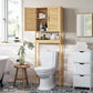Bamboo Over the Toilet Storage Cabinet with Shelf FredCo