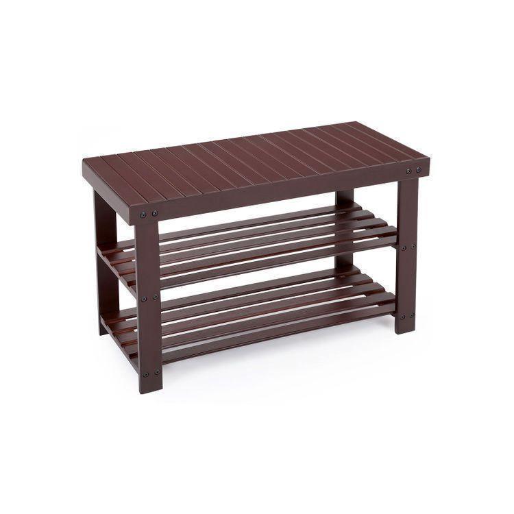 Bamboo Shoe Bench Brown FredCo