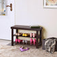 Bamboo Shoe Bench Brown FredCo