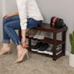 Bamboo Shoe Bench Brown FredCo