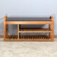 Bamboo Storage Bench，Entryway 3 Shelves Bench with FredCo