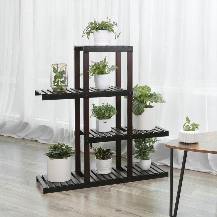 Bamboo Wood Plant Stand FredCo