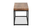 Bardot Modern Industrial Walnut Brown Finished Wood and Black Metal Accent Bench FredCo