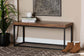 Bardot Modern Industrial Walnut Brown Finished Wood and Black Metal Accent Bench FredCo