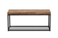 Bardot Modern Industrial Walnut Brown Finished Wood and Black Metal Accent Bench FredCo