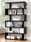 Barnes Dark Brown Six-Shelf Modern Bookcase FredCo