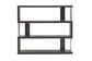 Barnes Dark Brown Three-Shelf Modern Bookcase FredCo