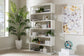 Barnes White Six-Shelf Modern Bookcase FredCo