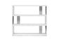 Barnes White Three-Shelf Modern Bookcase FredCo