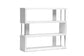 Barnes White Three-Shelf Modern Bookcase FredCo