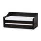 Barnstorm Modern and Contemporary Black Faux Leather Upholstered Daybed with Guest Trundle Bed FredCo