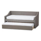 Barnstorm Modern and Contemporary Grey Fabric Upholstered Daybed with Guest Trundle Bed FredCo