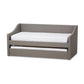 Barnstorm Modern and Contemporary Grey Fabric Upholstered Daybed with Guest Trundle Bed FredCo