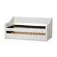 Barnstorm Modern and Contemporary White Faux Leather Upholstered Daybed with Guest Trundle Bed FredCo
