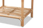 Barras Modern Bohemian Natural Brown Finished Rattan 3-Tier Display Shelf FredCo