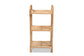 Barras Modern Bohemian Natural Brown Finished Rattan 3-Tier Display Shelf FredCo