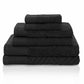 Basket Weave Egyptian Cotton Jacquard Soft Absorbent 6-Piece Towel Set FredCo