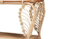 Bastet Modern Bohemian Natural Brown Rattan 2-Tier Console Table FredCo