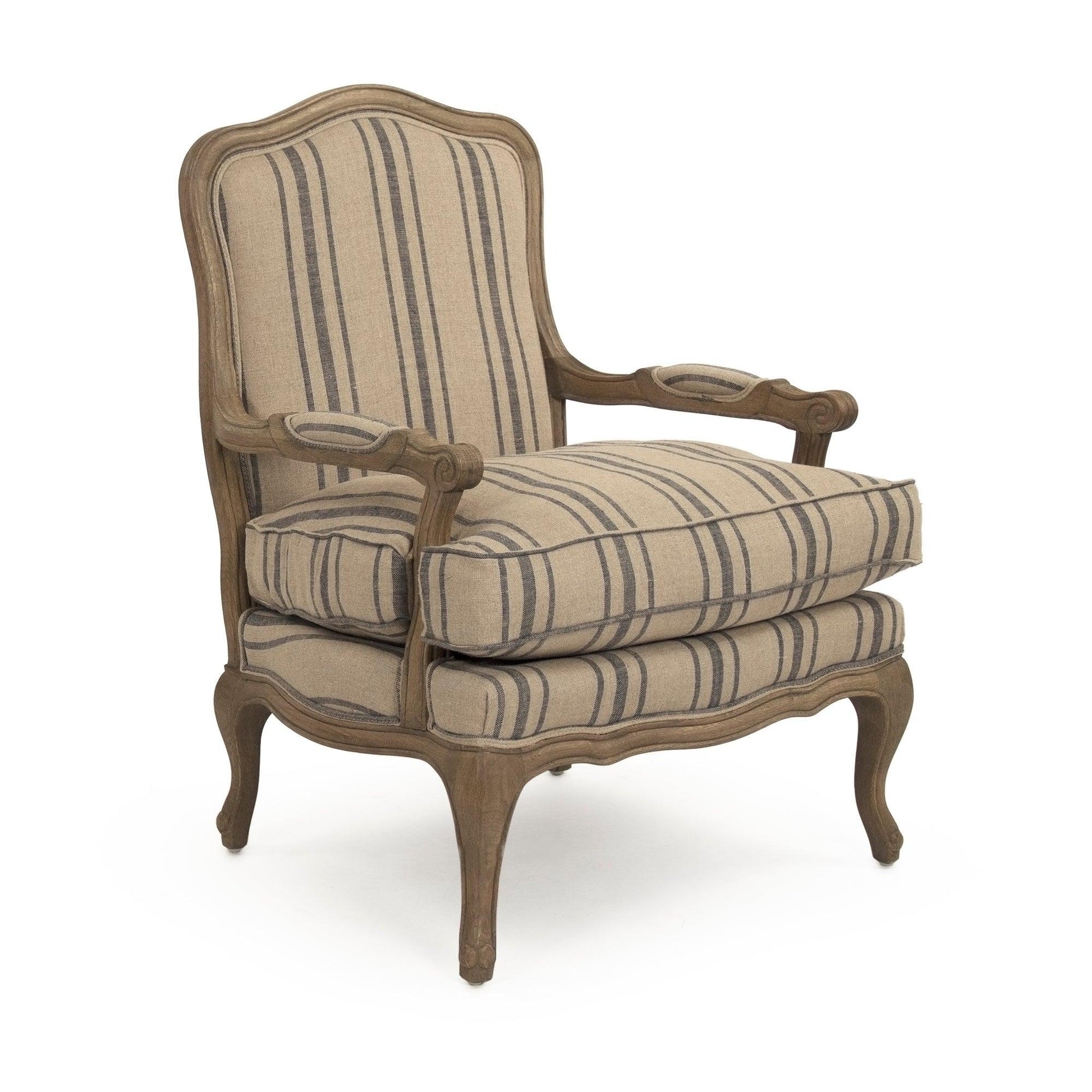 Bastille Lounge Chair CFH004-1 E255-3 Stripe Blue FredCo