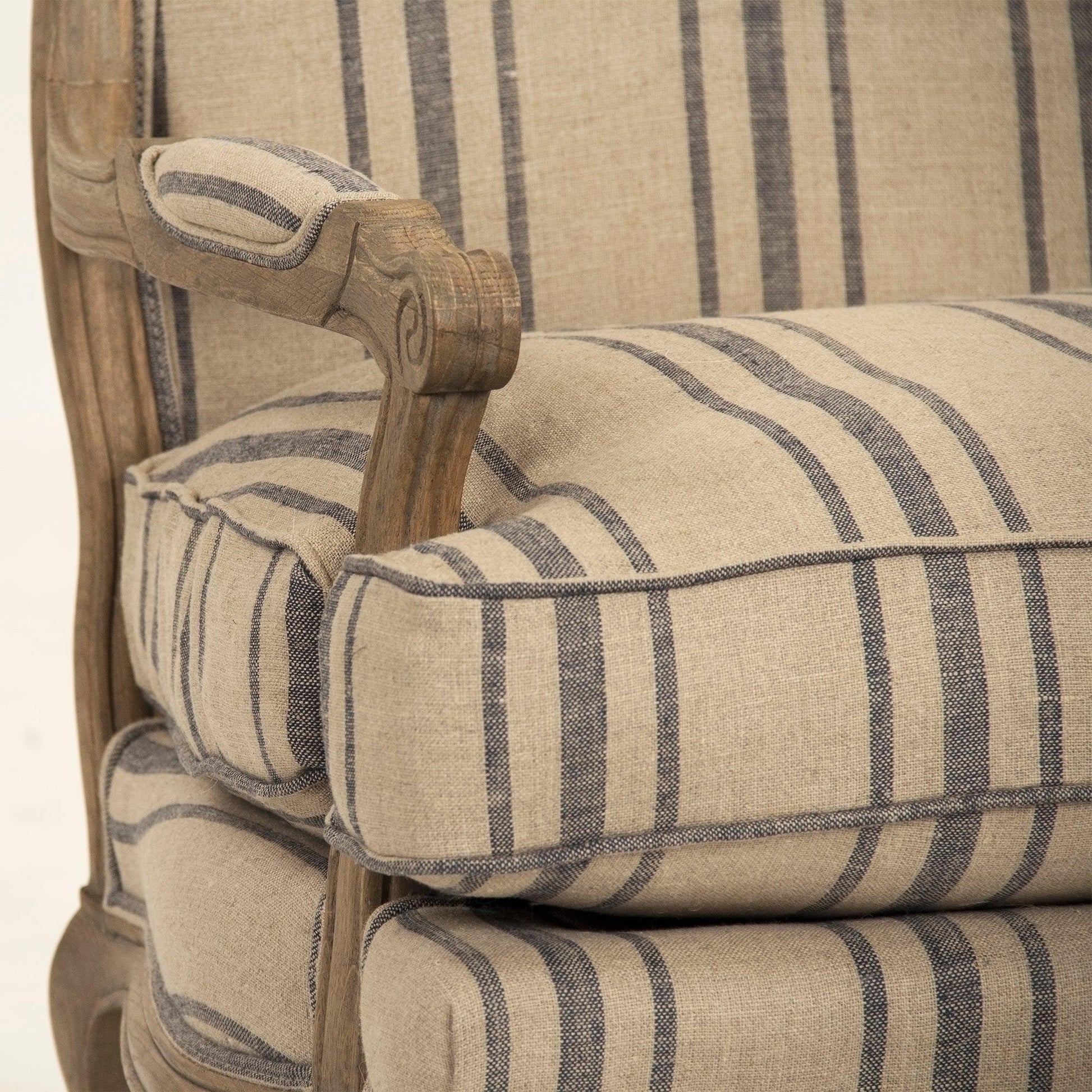 Bastille Lounge Chair CFH004-1 E255-3 Stripe Blue FredCo