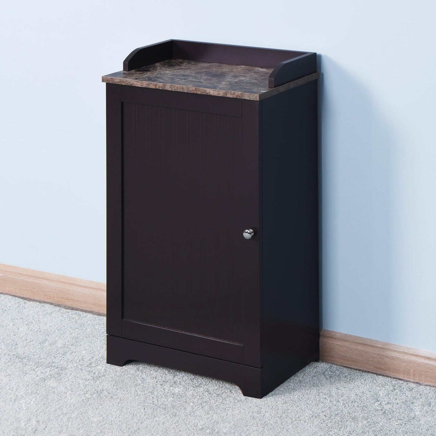 Bathroom Cabinet Wooden Living Room Espresso cabinet with a Door FredCo
