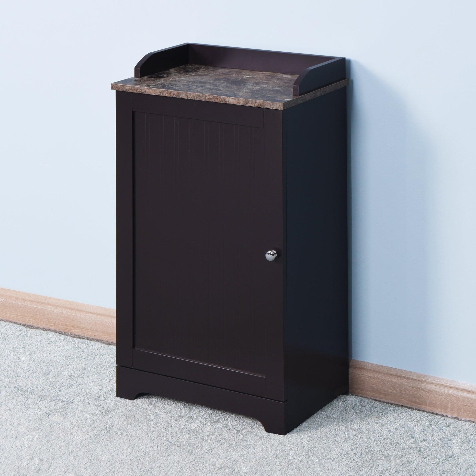 Bathroom Cabinet Wooden Living Room Espresso cabinet with a Door FredCo