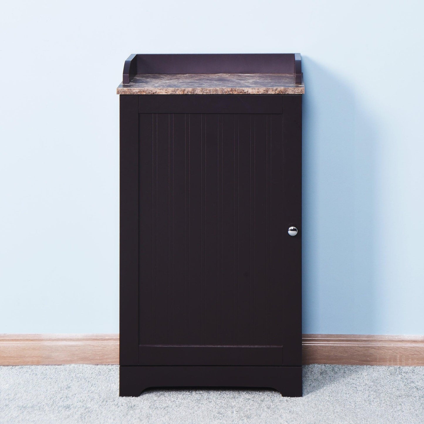 Bathroom Cabinet Wooden Living Room Espresso cabinet with a Door FredCo
