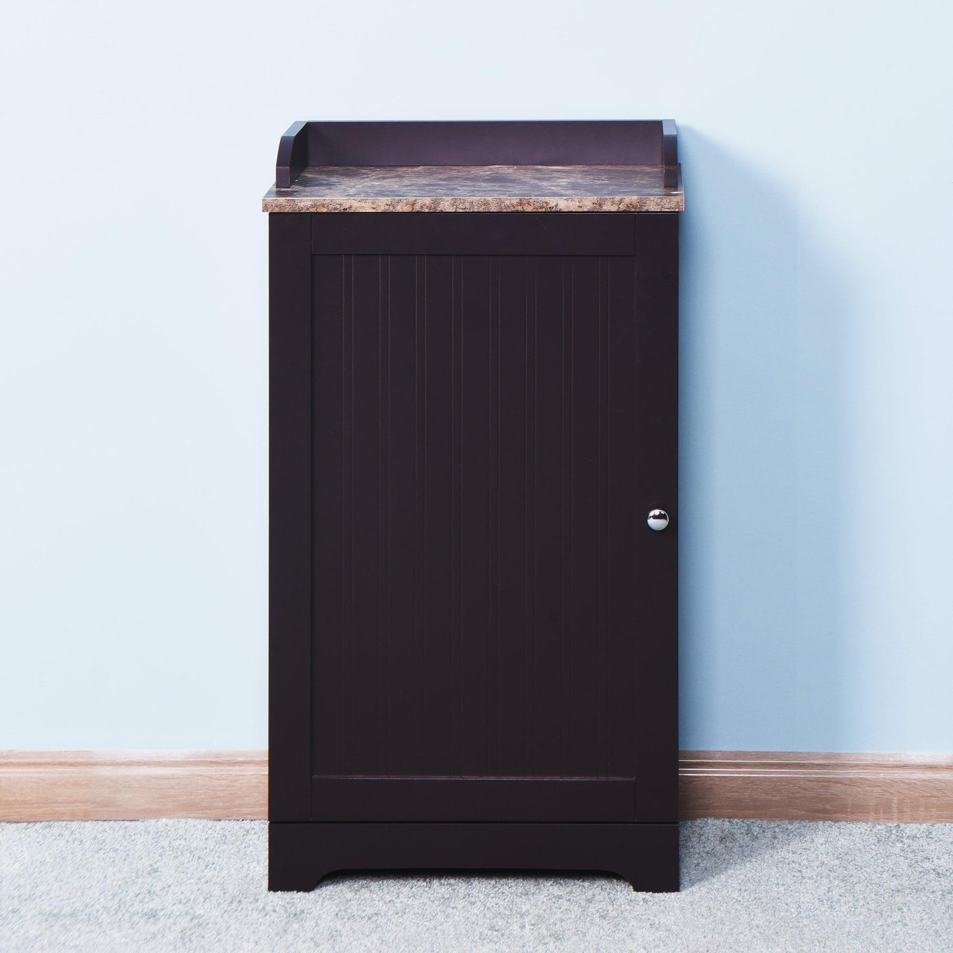 Bathroom Cabinet Wooden Living Room Espresso cabinet with a Door FredCo