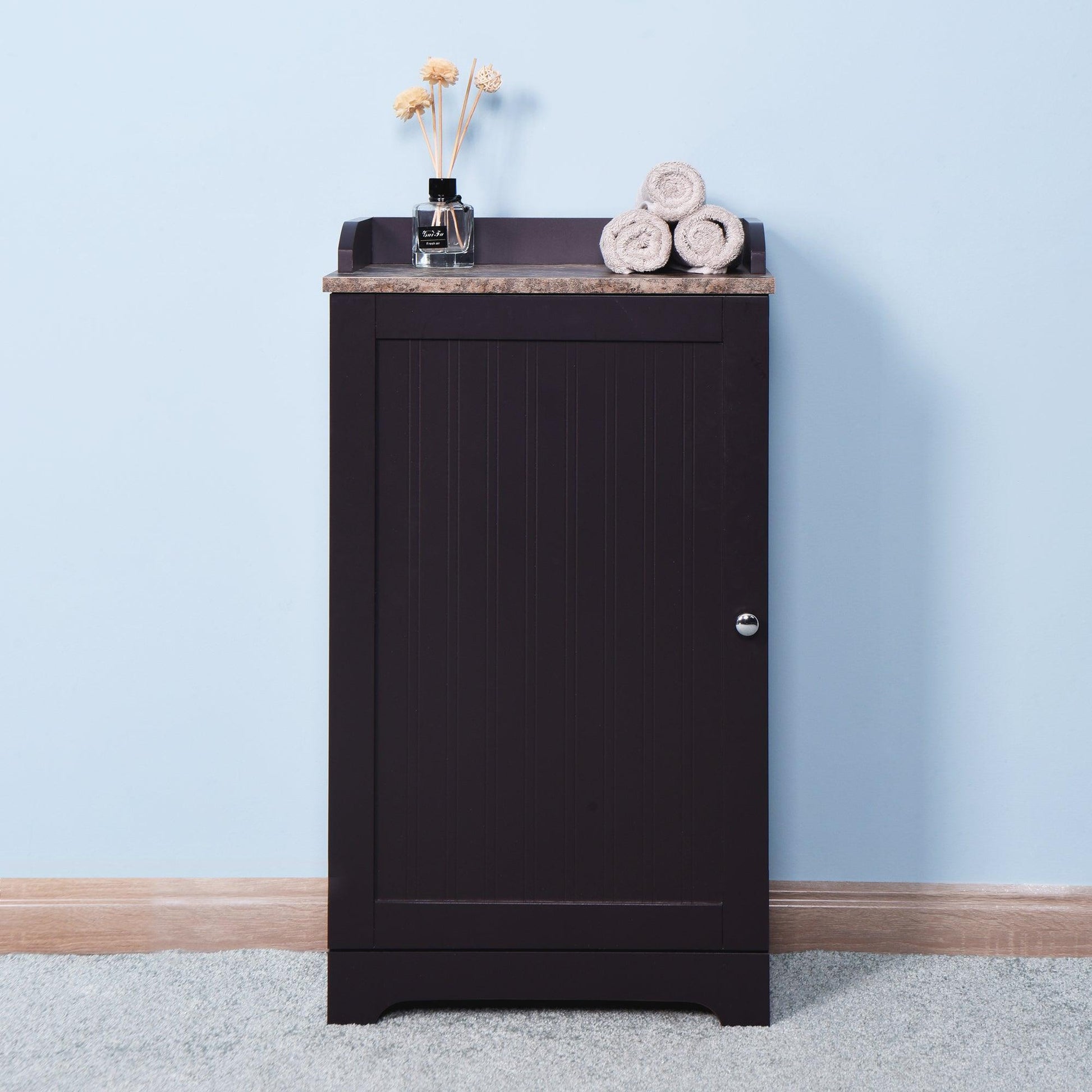Bathroom Cabinet Wooden Living Room Espresso cabinet with a Door FredCo