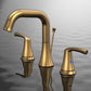 Bathroom Faucet 3 Hole, Brushed Gold Widespread 8 Inch with Pop Up Drain Assembly FredCo