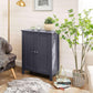 Bathroom Floor Storage Cabinet Gray FredCo