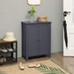 Bathroom Floor Storage Cabinet Gray FredCo