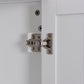 Bathroom Floor Storage Cabinet with 2 Doors Living Room Wooden Cabinet with 6 Shelves FredCo