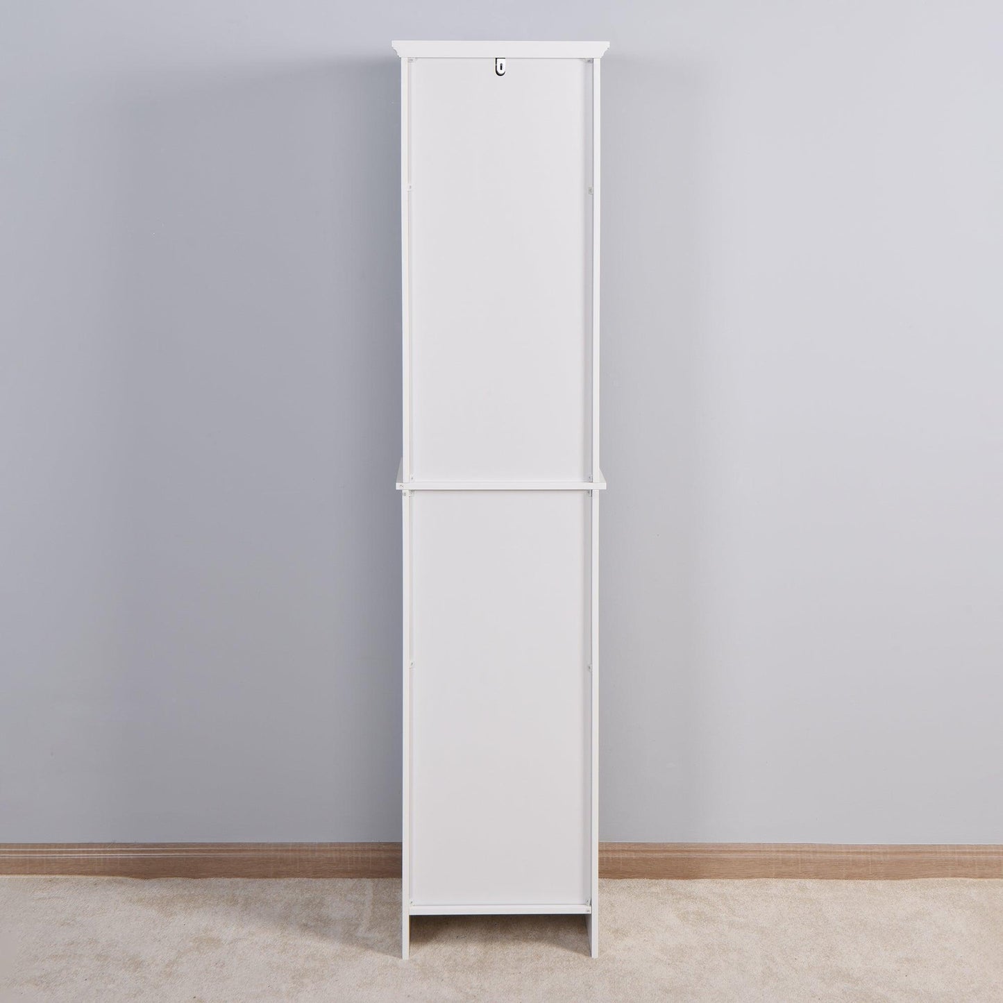 Bathroom Floor Storage Cabinet with 2 Doors Living Room Wooden Cabinet with 6 Shelves FredCo